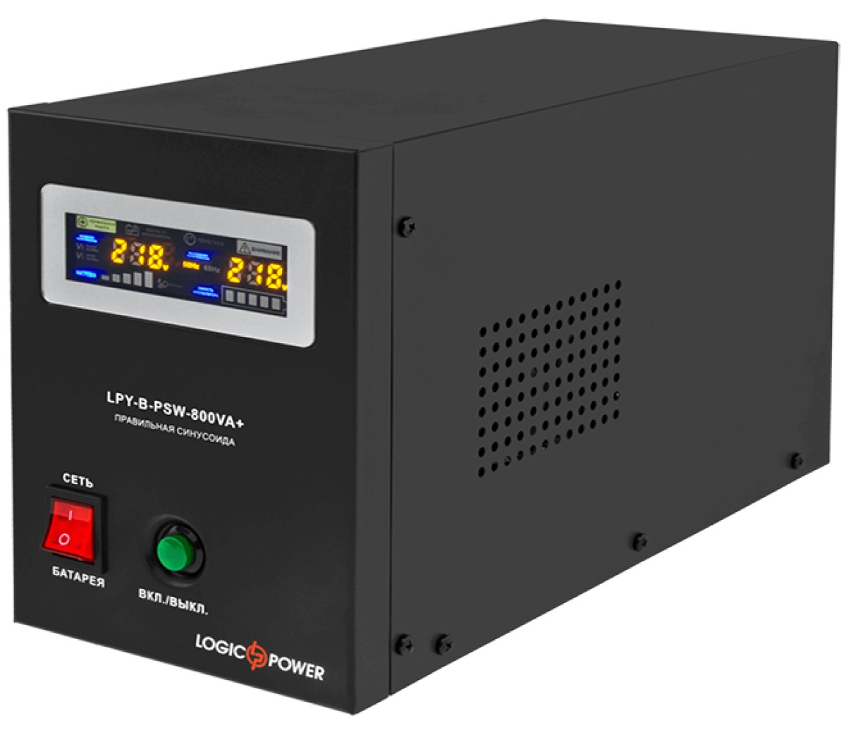 Бесперебойник для котла Logicpower LPY-B-PSW-800VA+(560Вт)5A/15A с правильной синусоидой 12В - фото 1