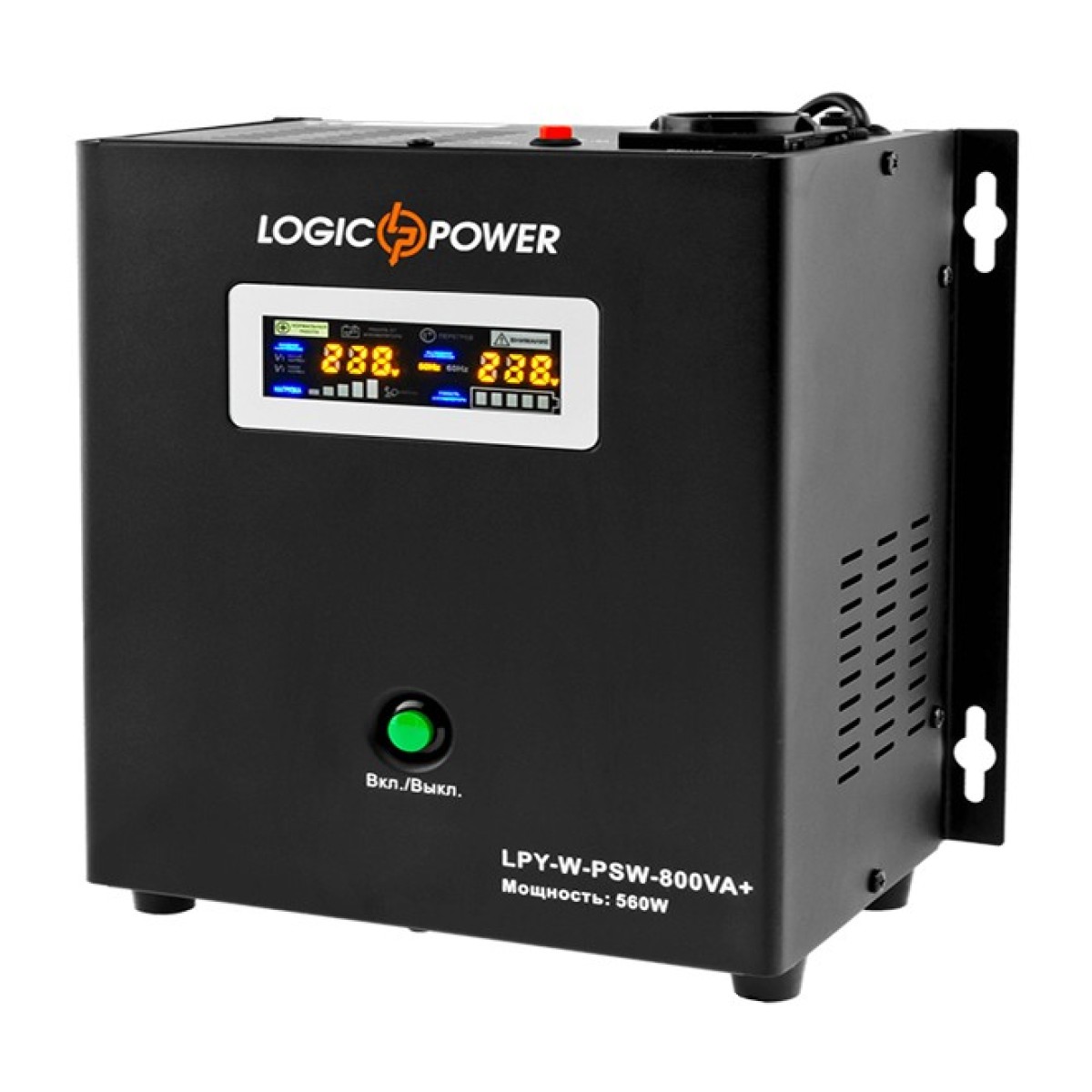Бесперебойник для котла Logicpower LPY-W-PSW-800VA+(560Вт)5A/15A с правильной синусоидой 12В - фото 1