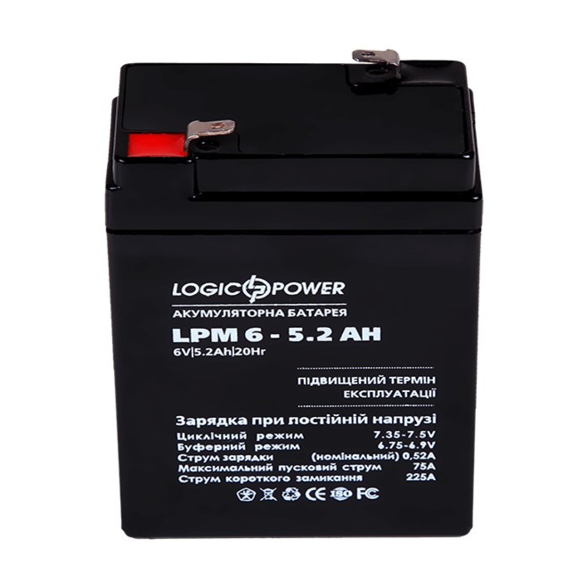 Свинцово-кислотный аккумулятор LogicPower AGM LPM 6-5.2 AH 98_98.jpg - фото 2
