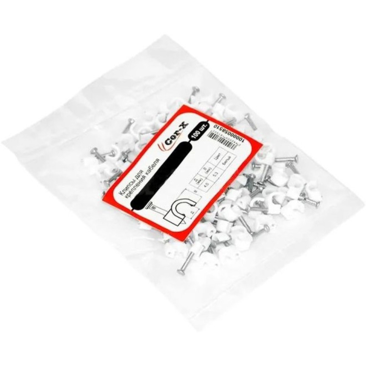 Кліпси для кріплення кабелю Cor-X NP7W 100 шт. = 1 пач. 256_256.jpg
