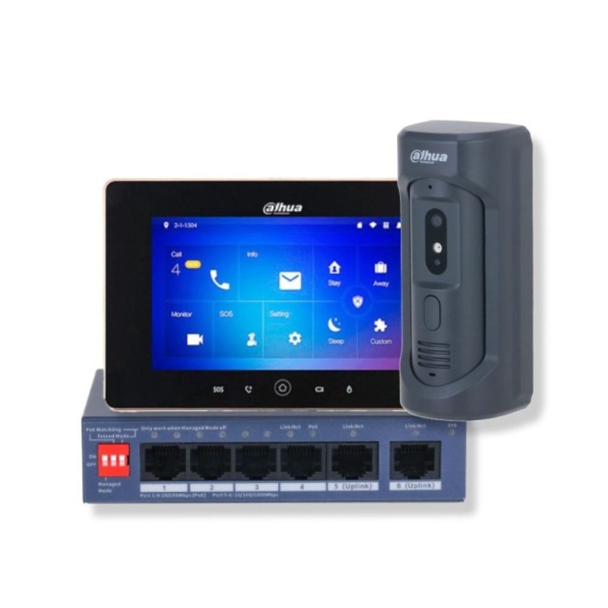 Комплект відеодомофону Dahua KIT(vandal proof) - black 256_256.jpg