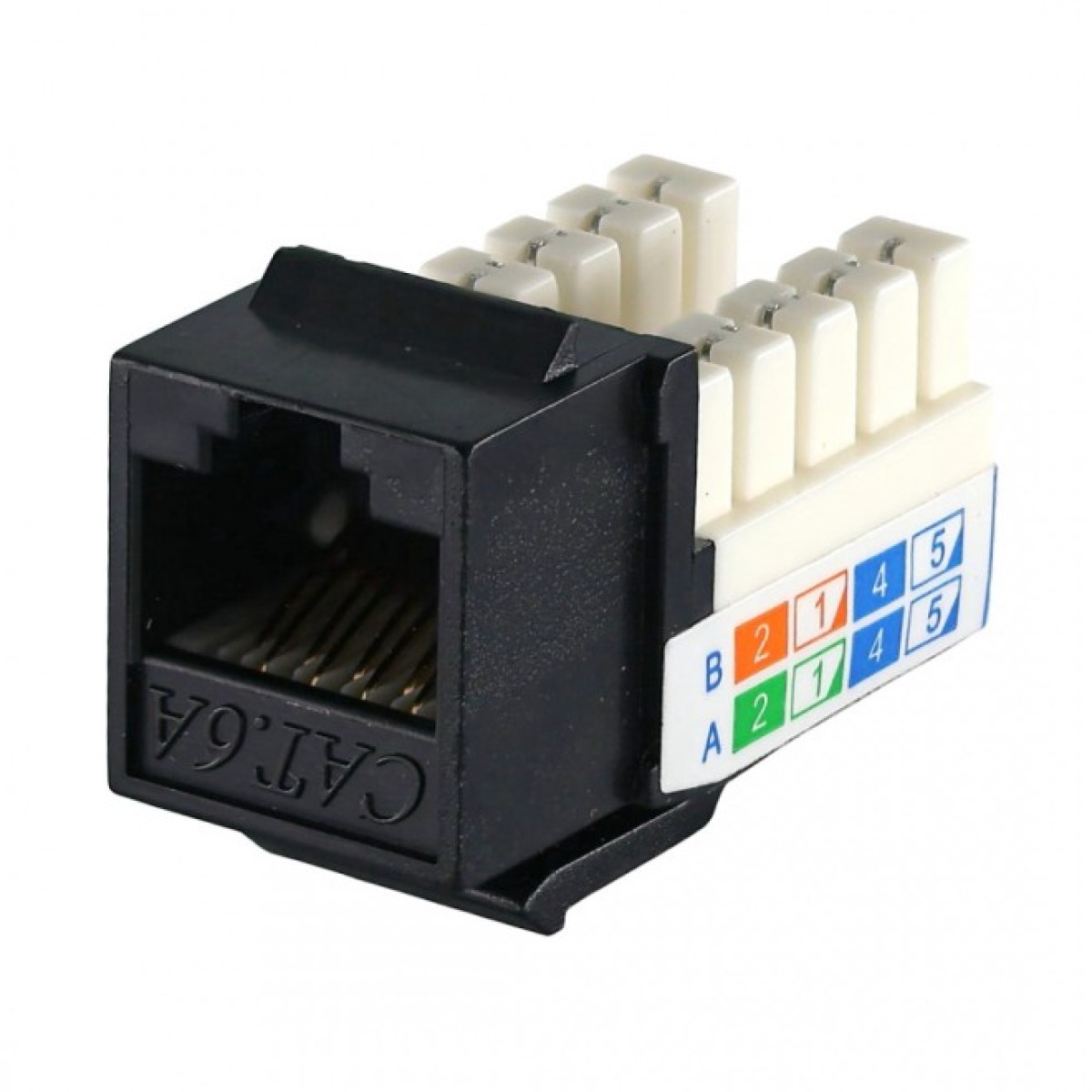 Модуль KeyStone RJ45 UTP, кат. 5e, 6, 6a, 110, Slim, W - 16.6 мм EPNew (GKTVM-U0BK) 256_256.jpg