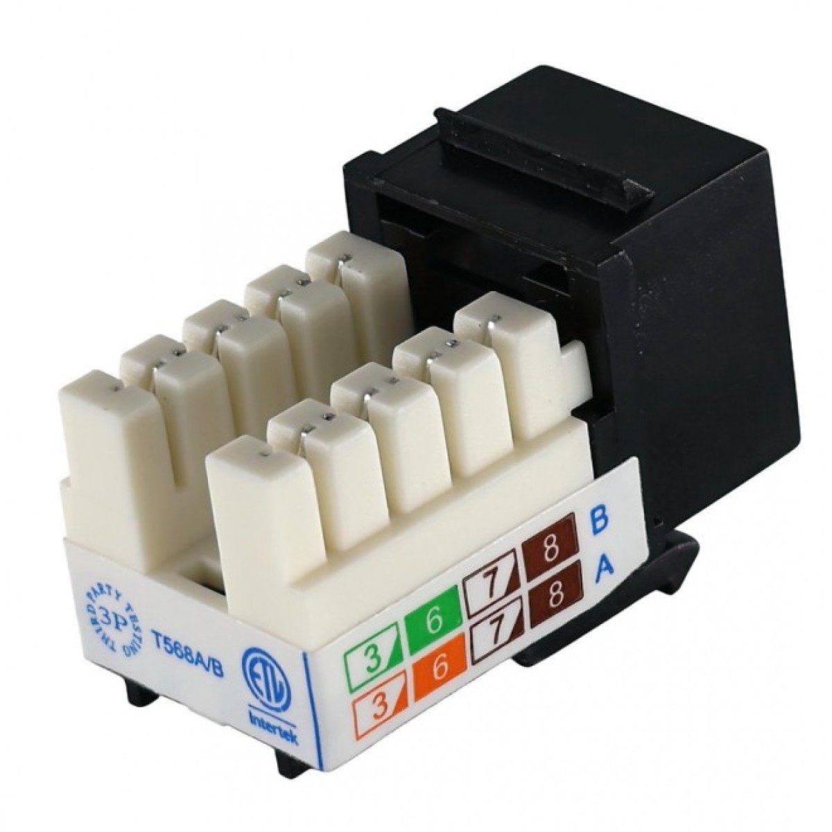 Модуль KeyStone RJ45 UTP, кат. 5e, 6, 6a, 110, Slim, W - 16.6 мм EPNew (GKTVM-U0BK) 98_98.jpg - фото 2