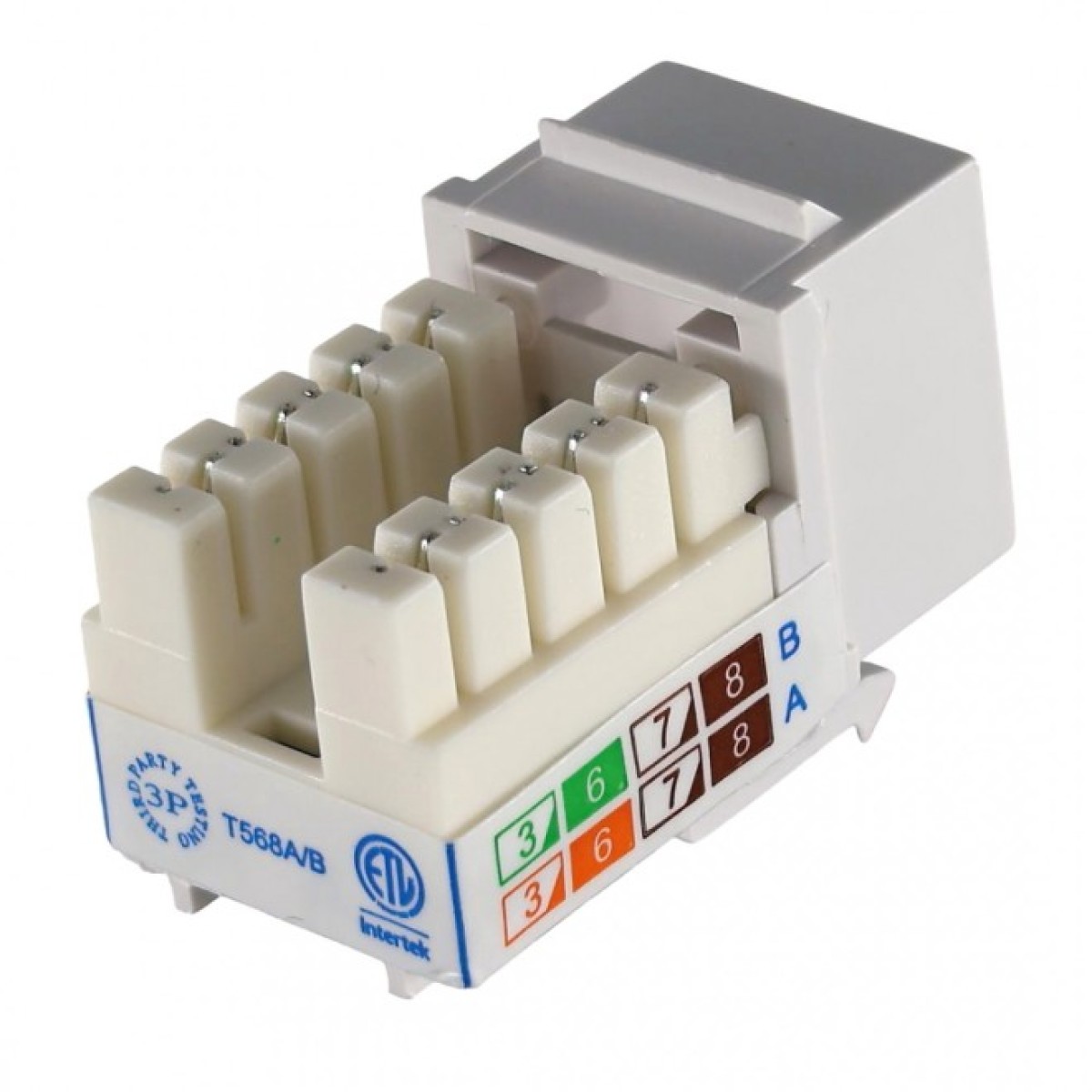 Модуль KeyStone RJ45 UTP, кат. 5e, 6, 6a, 110, Slim, W - 16.6 мм EPNew (GKTVM-U0WH) 98_98.jpg - фото 2