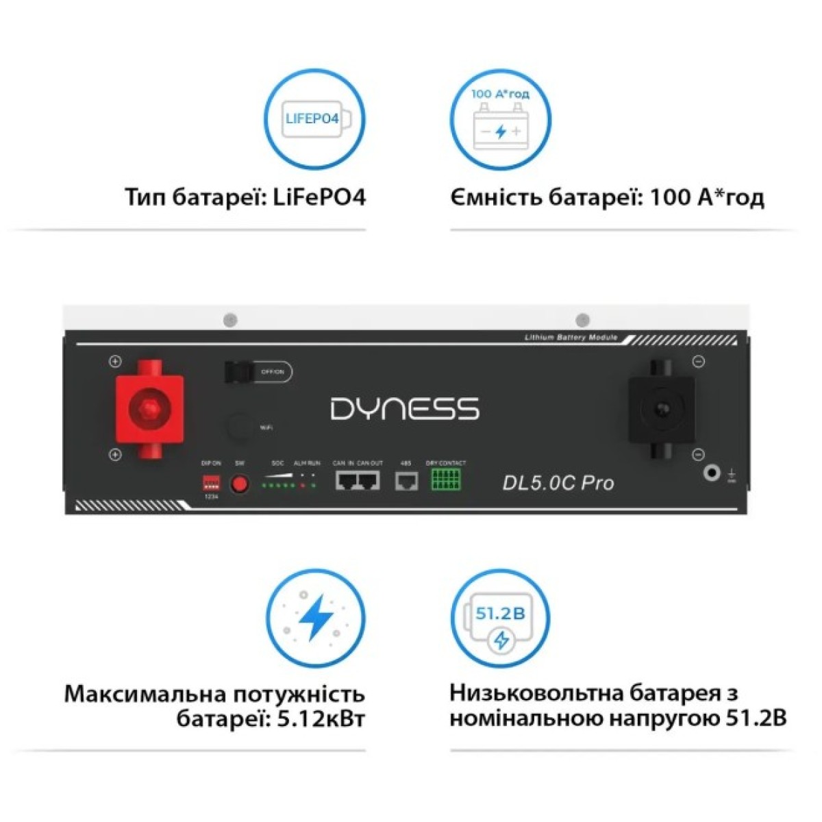 Батарея LiFePo4 Dyness DL5.0C Pro 51.2V - 100Ah (DL5.0C Pro) 98_98.jpg - фото 3