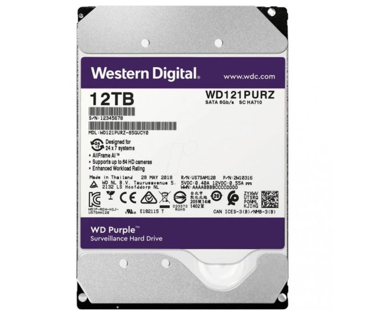 HDD для видеонаблюдения WD Purple 12TB (WD121PURZ) 256_221.jpg