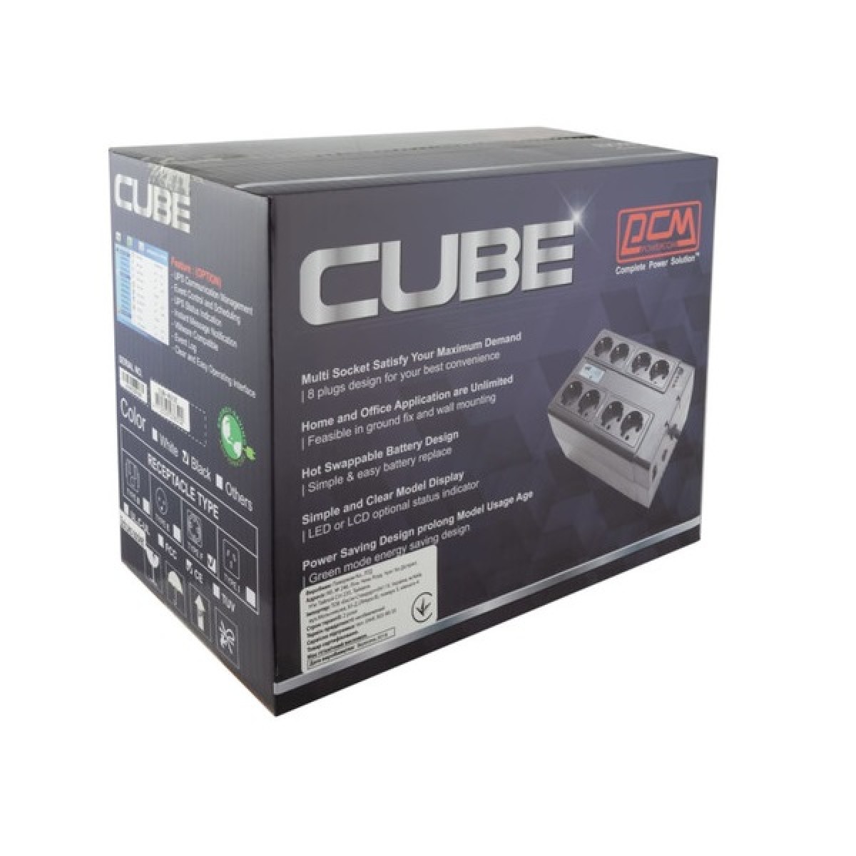 CUB-850E USB Powercom ДБЖ 850VA/510W резервний USB 4+4 SCHUKO 98_98.jpg - фото 5