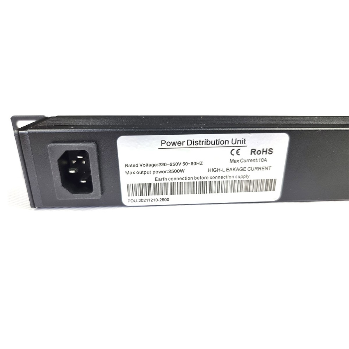 Мережевий фільтр для серверної стійки на 9 розеток С13, 1U, 19″, з вимикачем, 220В, без кабелю WT-2271A-WO-Black 98_98.jpg - фото 3