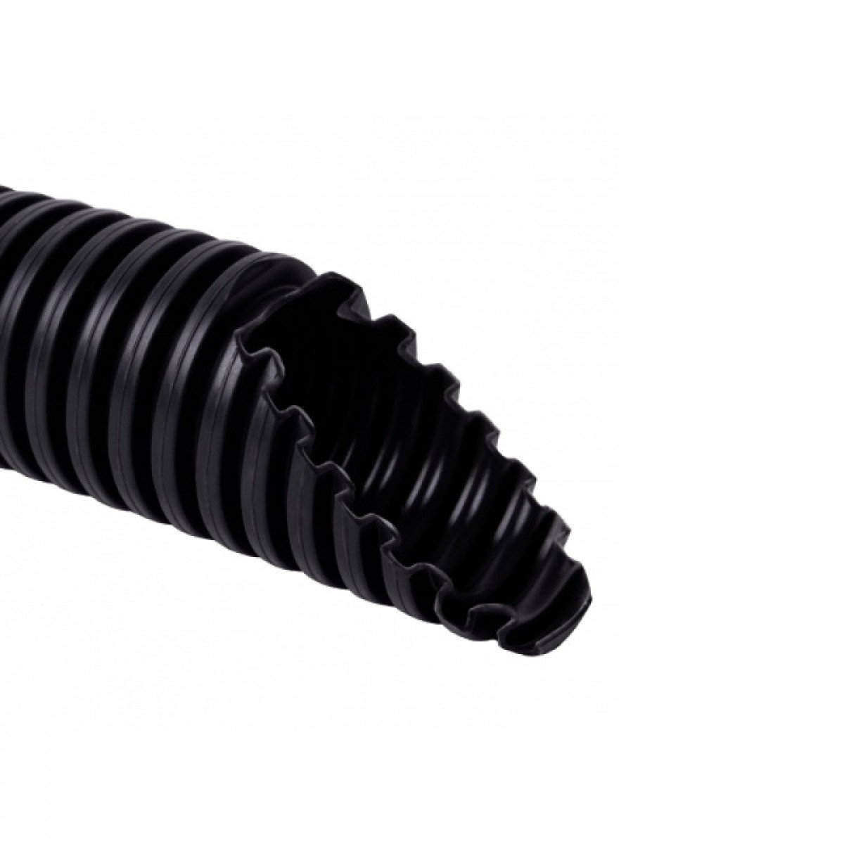 Гофро-труба D25 мм, PVC внутр./наружная с протяжкой, УФ стойка, 50 м, черная, KOPOS 98_98.jpg - фото 3