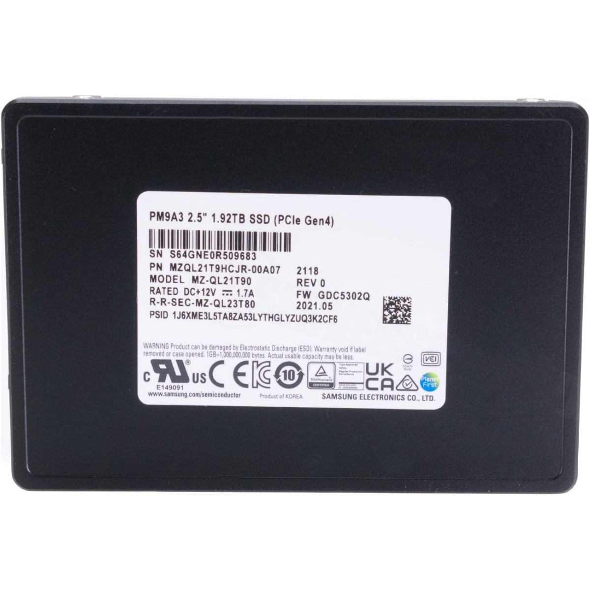 SSD накопичувач Samsung PM9A3 1.92 TB (MZQL21T9HCJR-00A07) 98_98.jpg - фото 3