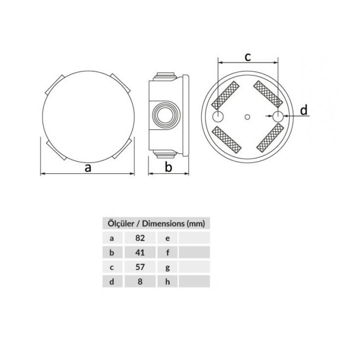 Розподільна термопластикова коробка ABS d70мм, IP44 (BB2-0141-0003) 98_98.jpg - фото 2