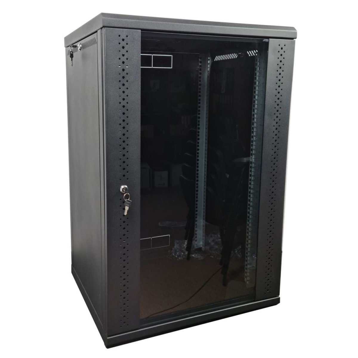 Серверный шкаф 18U, EServer 600х600х907 (Ш*Г*В), стекло, черный (ES-Е1860B) 98_98.jpg - фото 2