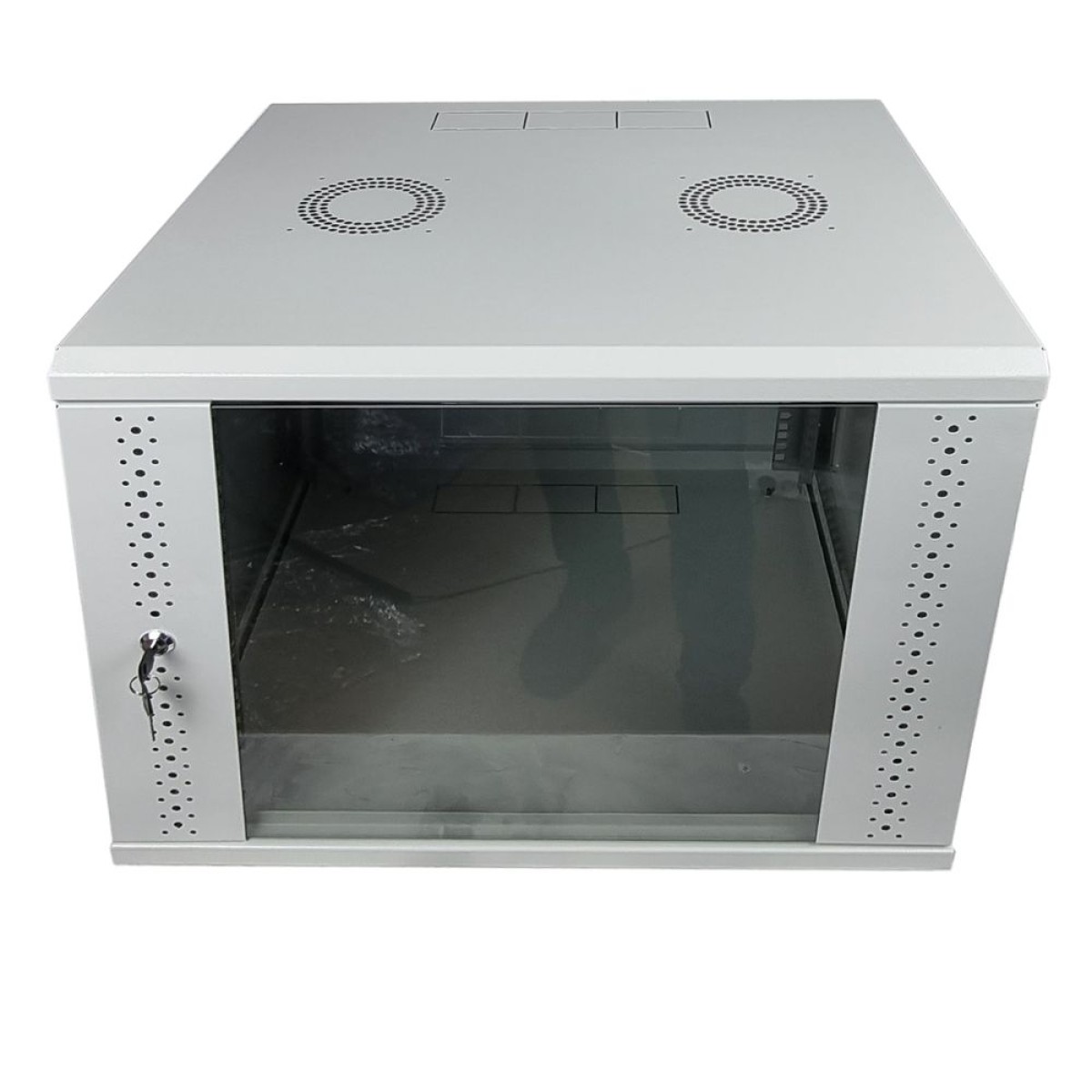 Серверный шкаф 9U, EServer 600х350х503 (Ш*Г*В), стекло, серый - фото 4