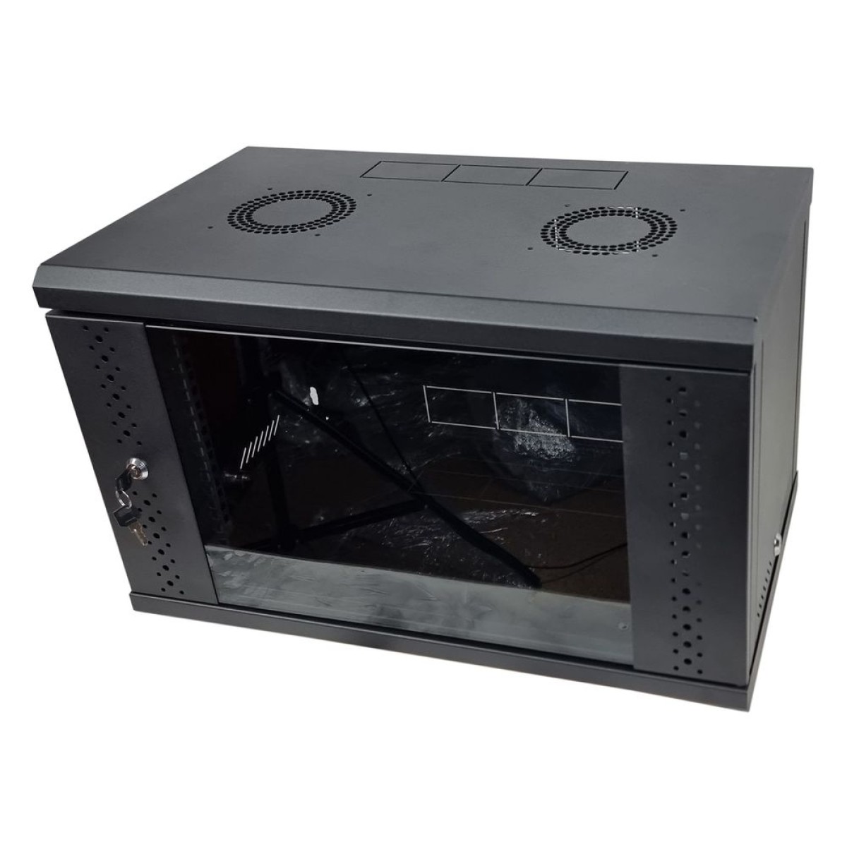 Серверный шкаф 6U, EServer 600х350х370 (Ш*Г*В), стекло, черный 98_98.jpg - фото 5