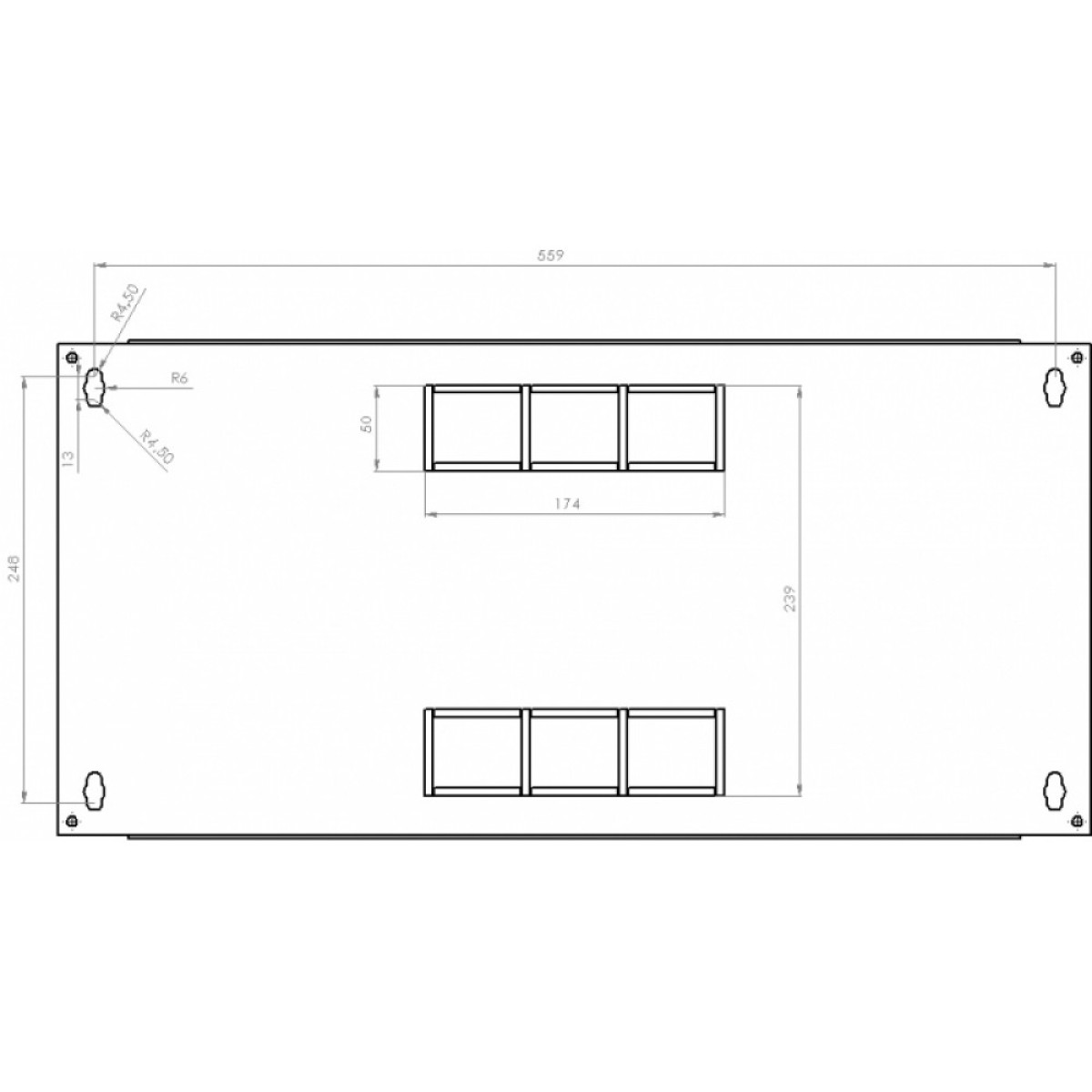 Шкаф 6U, 600х350х373 мм (Ш*Г*В), акриловое стекло, серый (UA-MGSWA635G) 98_98.jpg - фото 7