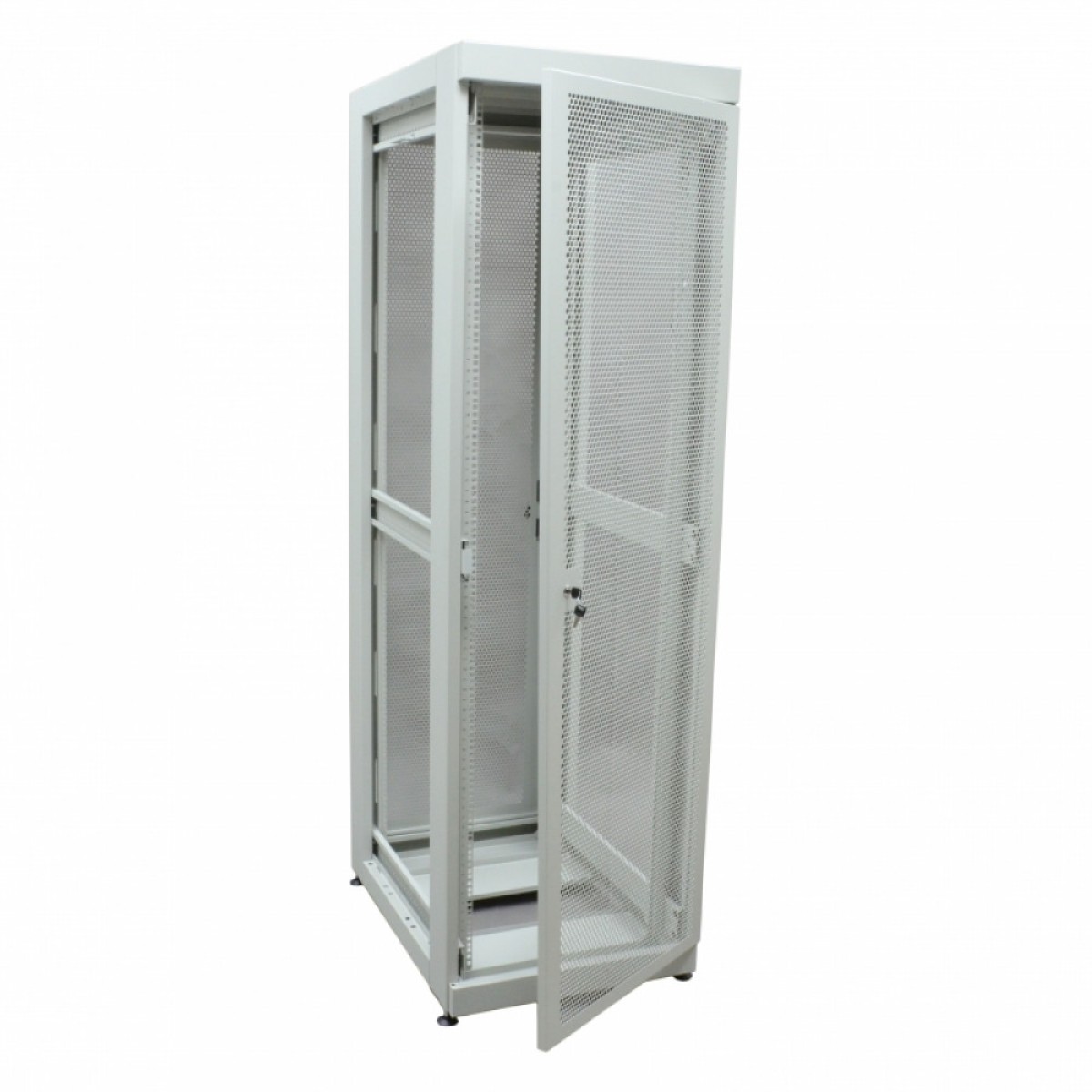Шкаф 19" 42U, 610х1055 мм (Ш*Г), серый, перфорированные двери (66%) (UA-MGSE42610MPG) 98_98.jpg - фото 3