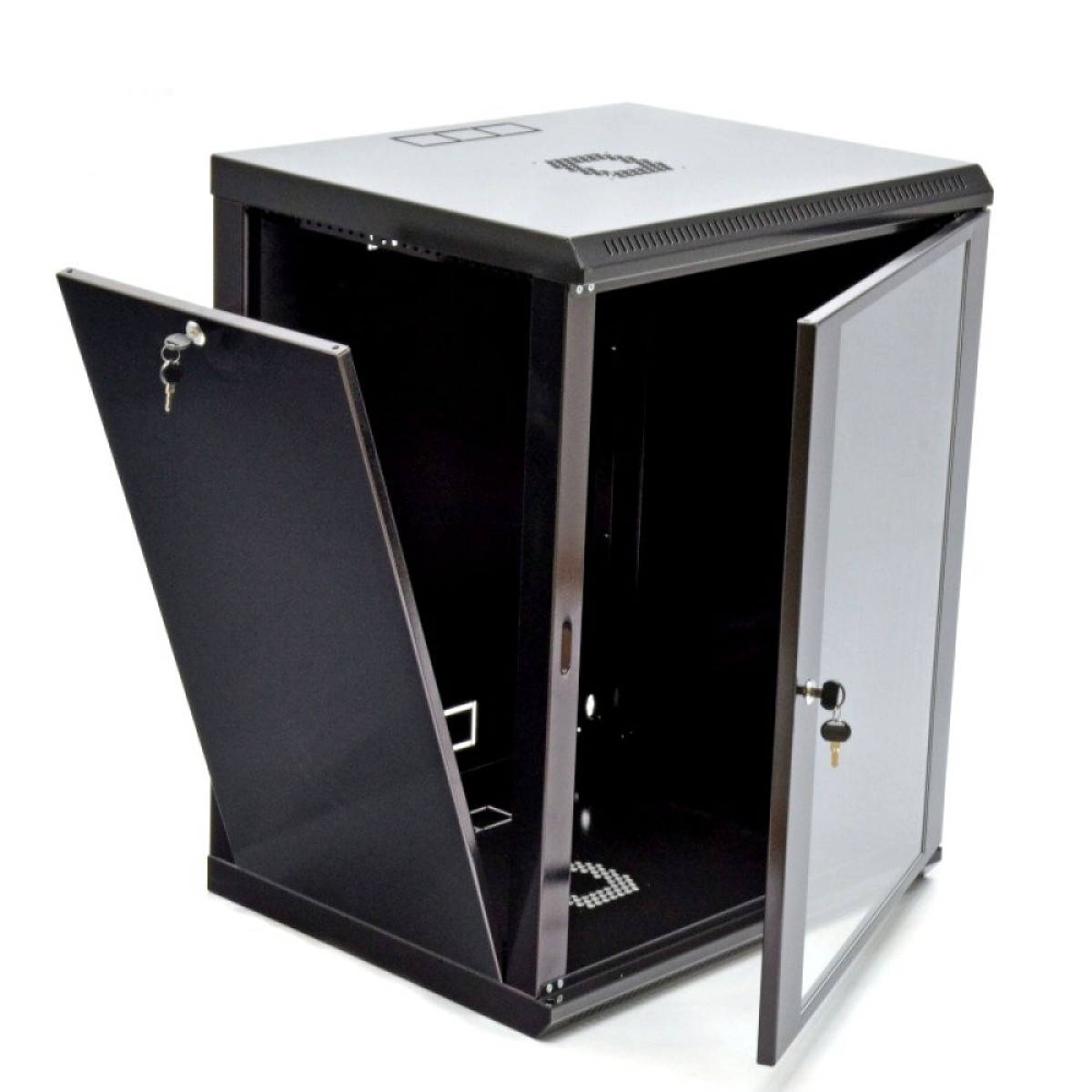 Шкаф 15U, 600х600х773 мм (Ш*Г*В), эконом, акриловое стекло, черный (UA-MGSWL156B) 98_98.jpg - фото 2