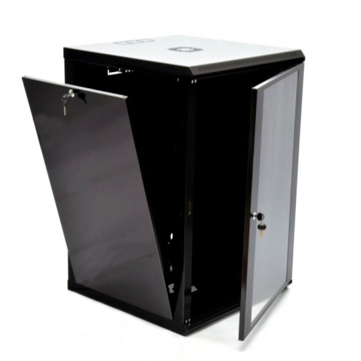 Шкаф 18U, 600х600х907 мм (Ш*Г*В), эконом, акриловое стекло, черный (UA-MGSWL186B) 98_98.jpg - фото 2