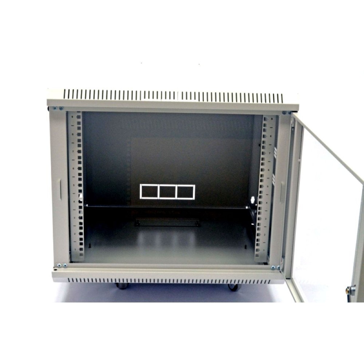 Шкаф 9U, 600х500х507 мм (Ш*Г*В), акриловое стекло, серый (UA-MGSWA95G) 98_98.jpg - фото 6