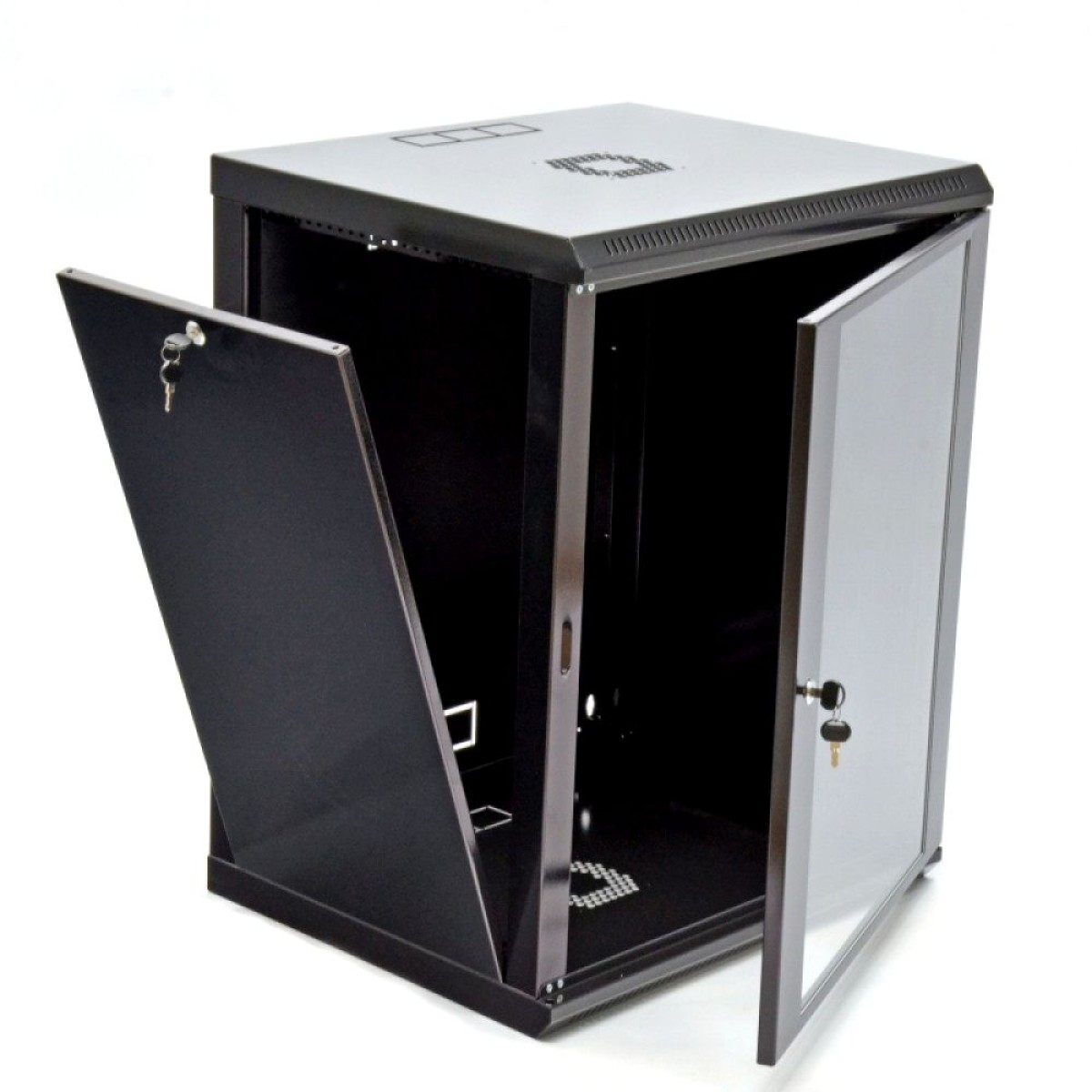 Шкаф 15U, 600х500х773 мм (Ш*Г*В), эконом, акриловое стекло, черный (UA-MGSWL155B) 98_98.jpg - фото 2