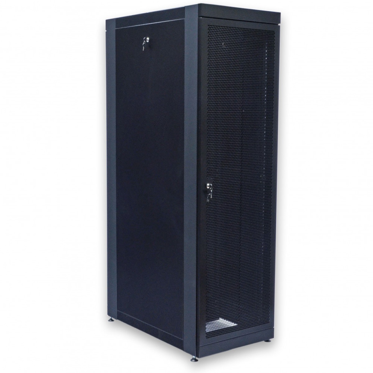 Шкаф 19" 33U, 610х865 мм (Ш*Г), черный, перфорированные двери (66%) (UA-MGSE3368MPB) 98_98.jpg - фото 4
