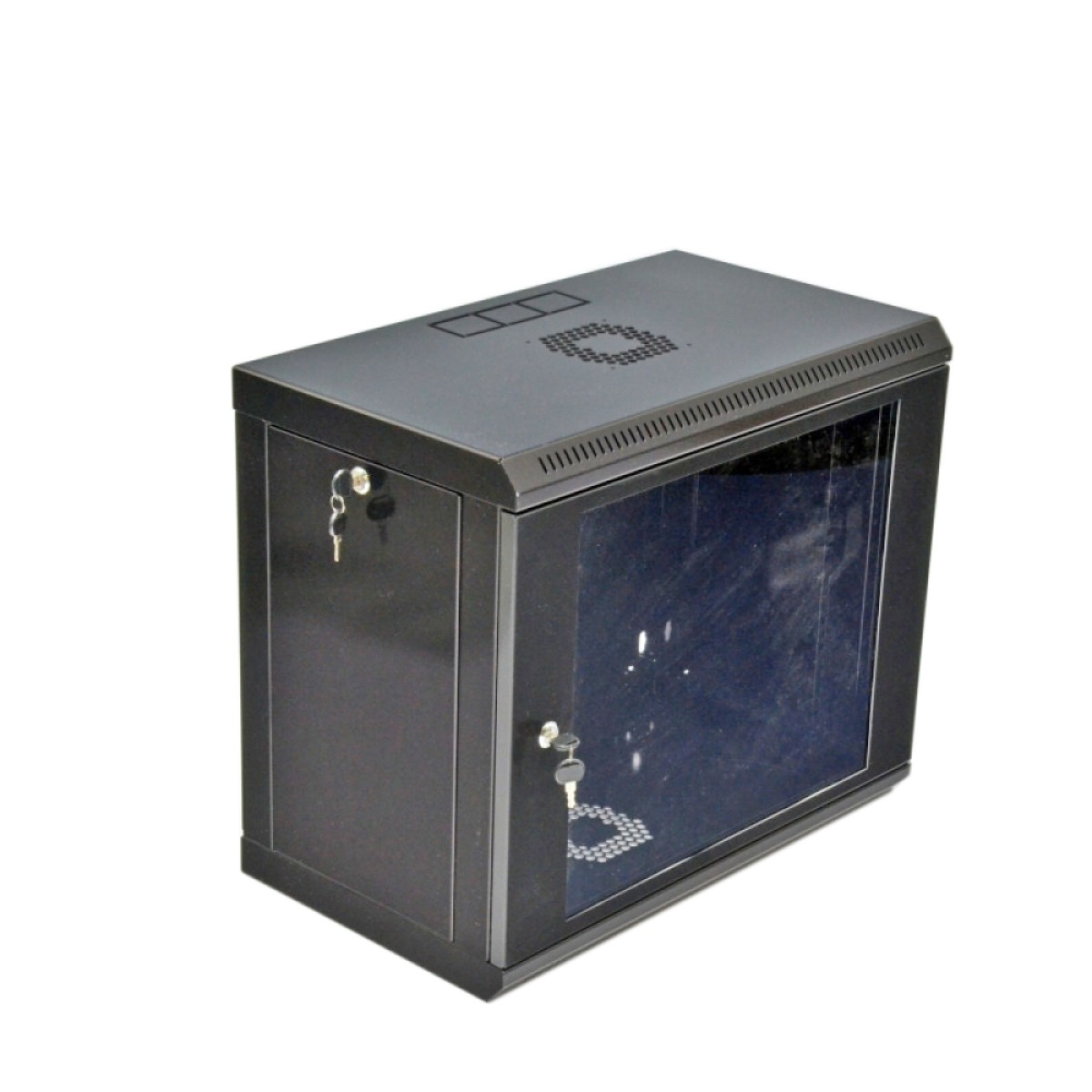 Шкаф 9U, 600х350х507 мм (Ш*Г*В), эконом, акриловое стекло, черный (UA-MGSWL935B) 98_98.jpg - фото 1