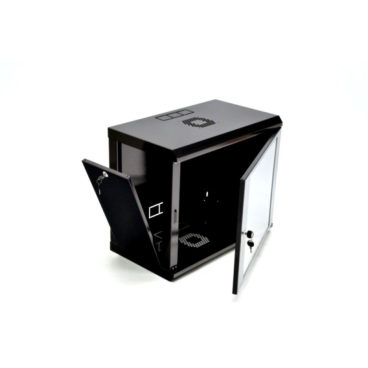 Шкаф 9U, 600х350х507 мм (Ш*Г*В), эконом, акриловое стекло, черный (UA-MGSWL935B) 98_98.jpg - фото 2
