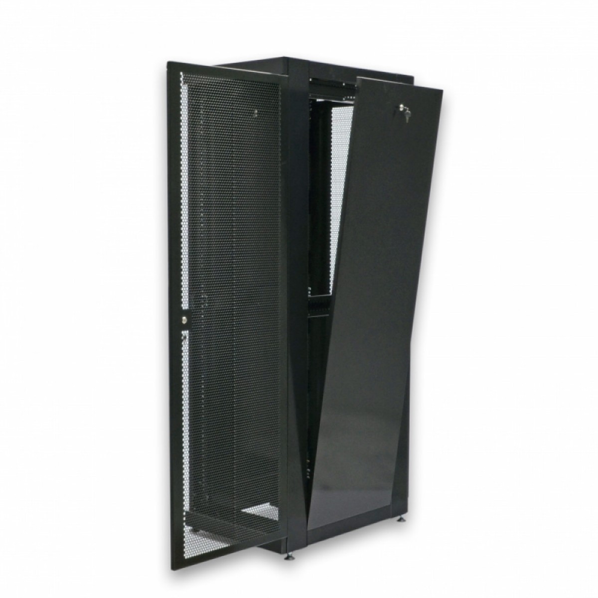 Шкаф 19" 42U, 610х865 мм (Ш*Г), черный, перфорированные двери (66%) (UA-MGSE4268MPB) 98_98.jpg - фото 4