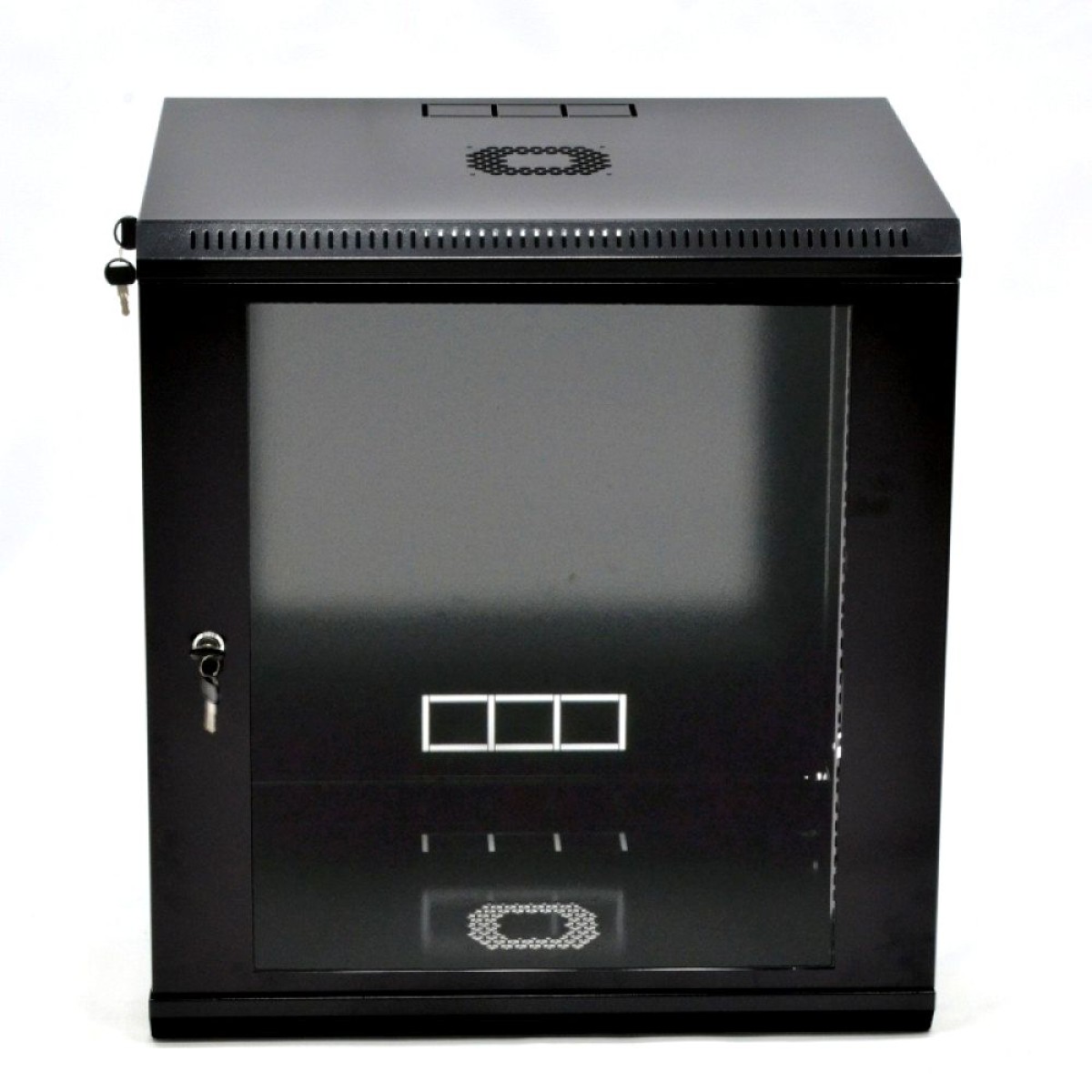 Шкаф 12U, 600х600х640 мм (Ш*Г*В), эконом, акриловое стекло, черный (UA-MGSWL126B) 98_98.jpg - фото 3