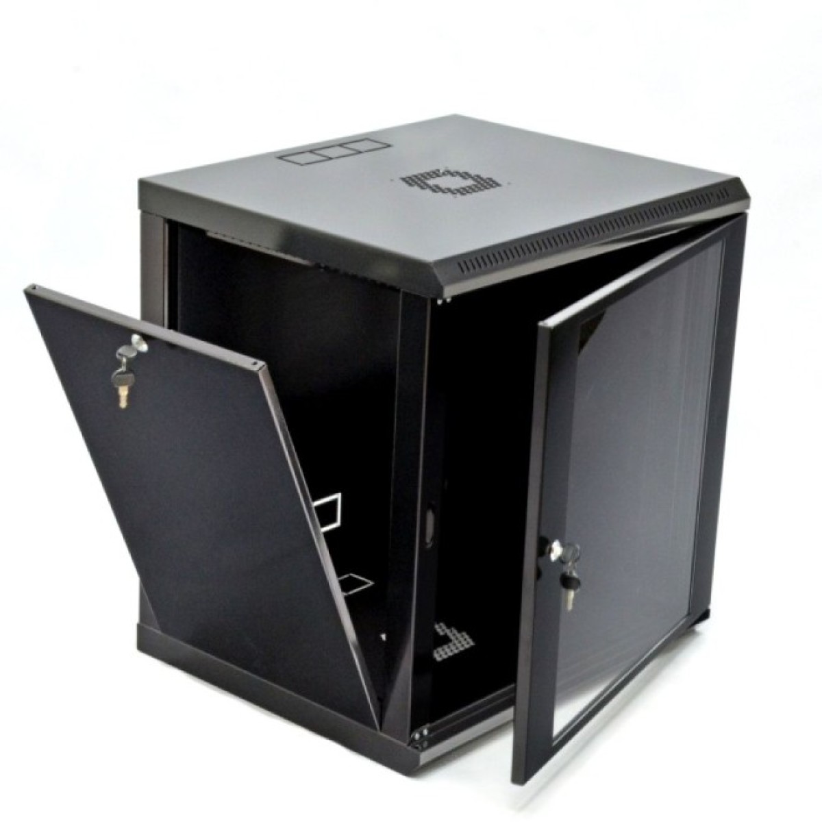 Шкаф 12U, 600х500х640 мм (Ш*Г*В), эконом, акриловое стекло, черный (UA-MGSWL125B) 98_98.jpg - фото 2