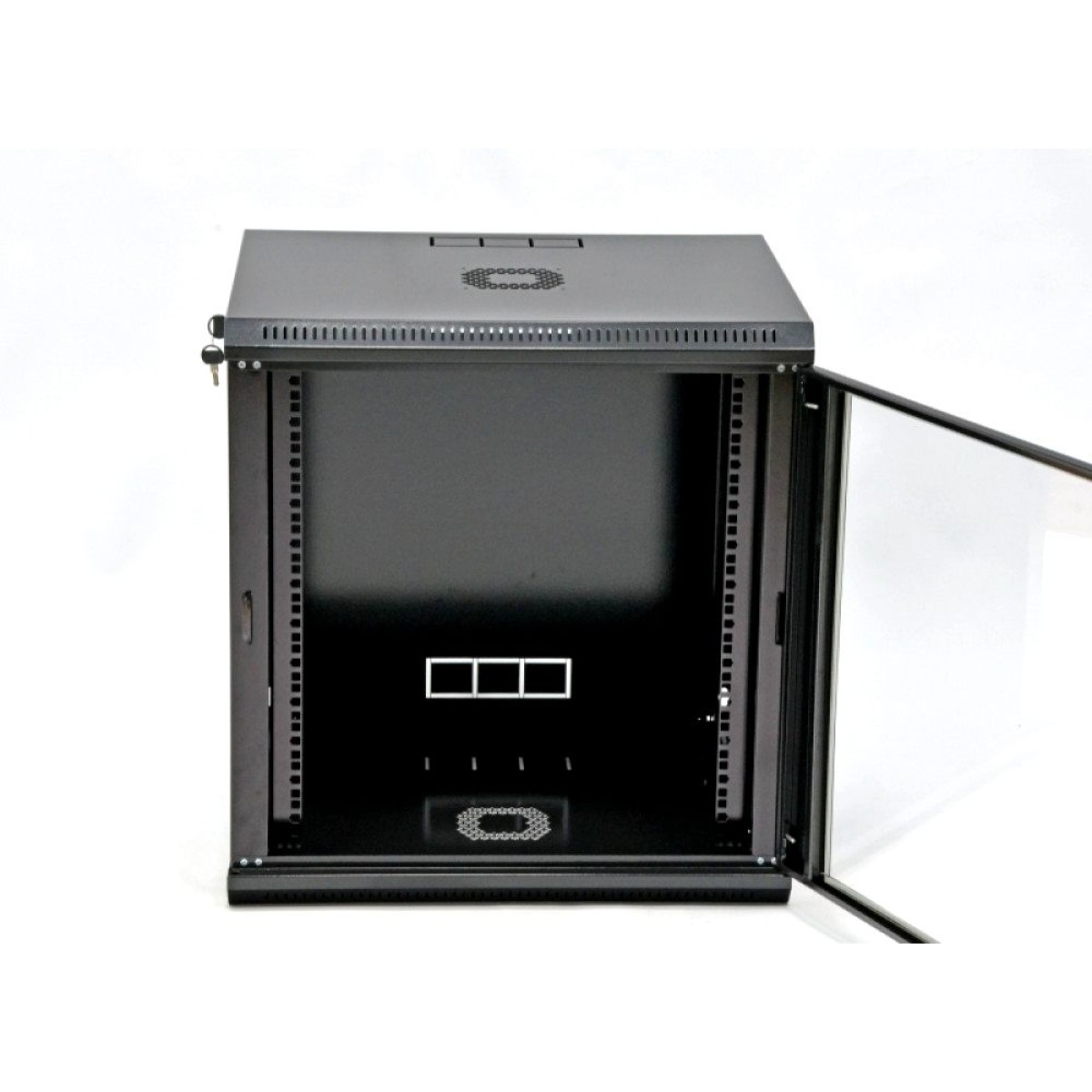 Шкаф 12U, 600х500х640 мм (Ш*Г*В), эконом, акриловое стекло, черный (UA-MGSWL125B) 98_98.jpg - фото 4