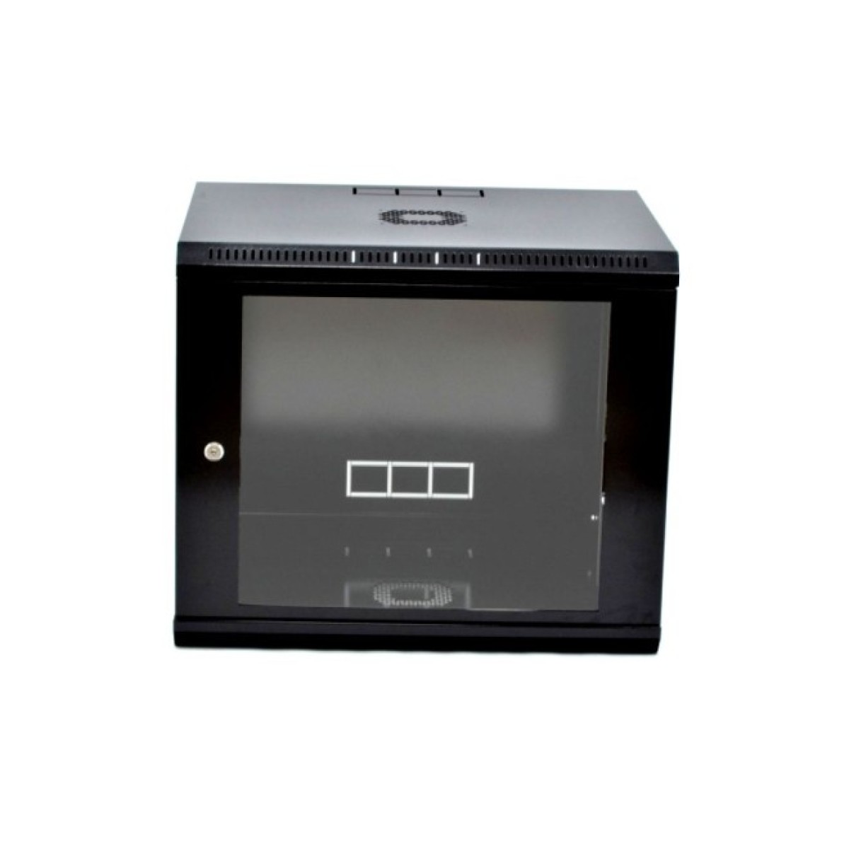 Шкаф 9U, 600х500х507 мм (Ш*Г*В), эконом, акриловое стекло, черный (UA-MGSWL95B) 98_98.jpg - фото 3