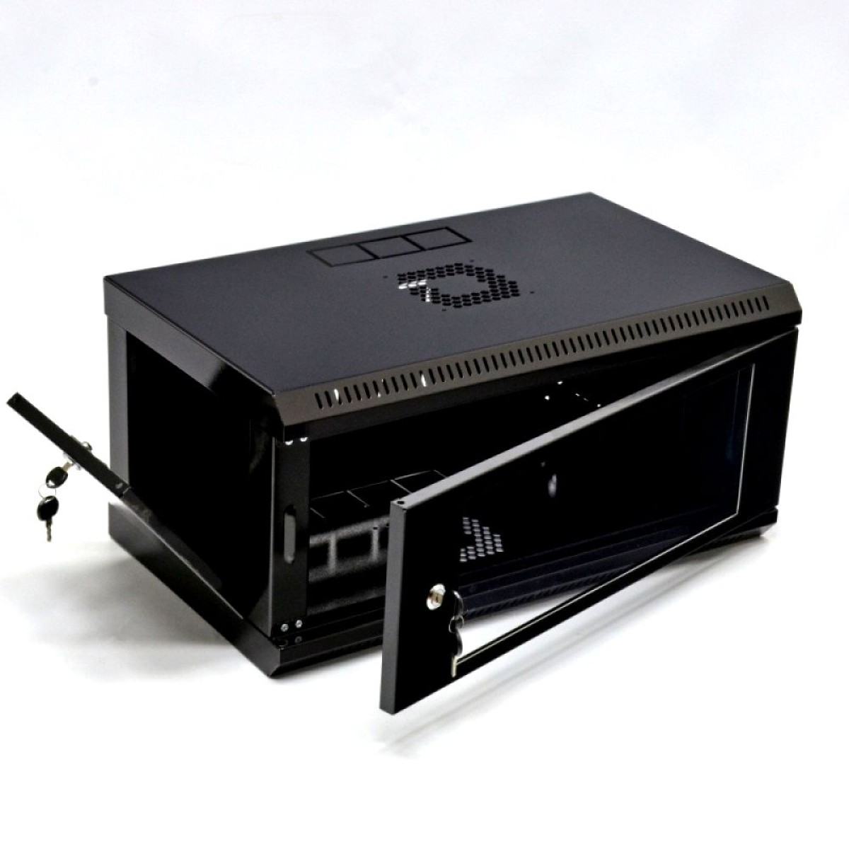 Шкаф 4U, 600х350х284 мм (Ш*Г*В), эконом, акриловое стекло, черный (UA-MGSWL435B) 98_98.jpg - фото 2