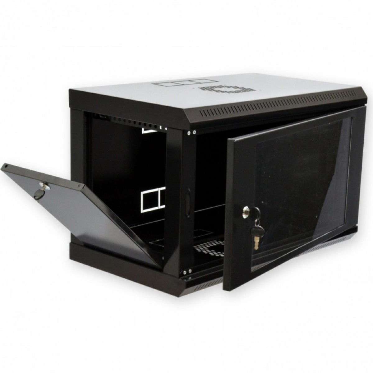 Шкаф 6U, 600х350х373 мм (Ш*Г*В), эконом, акриловое стекло, черный (UA-MGSWL635B) 98_98.jpg - фото 2
