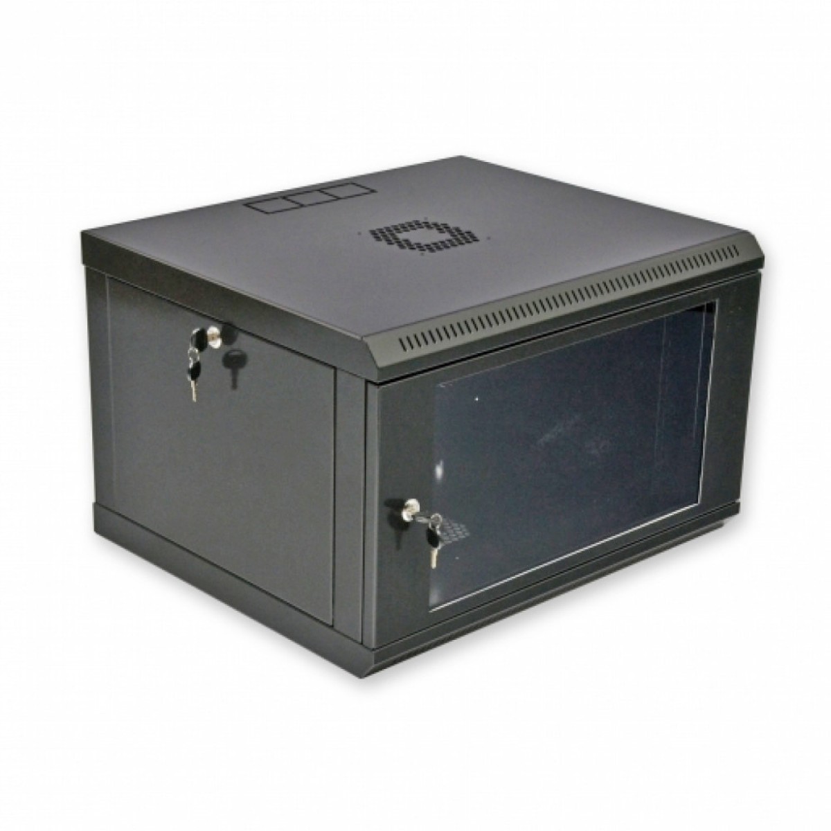 Шкаф 6U, 600х500х373 мм (Ш*Г*В), эконом, акриловое стекло, черный (UA-MGSWL65B) 256_256.jpg