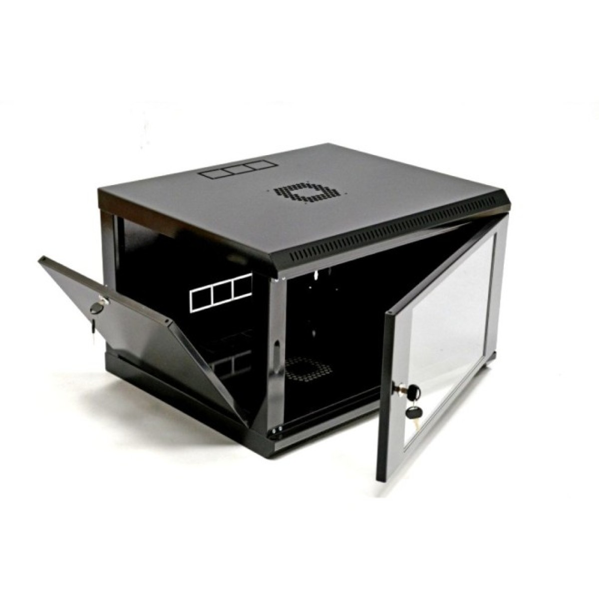 Шкаф 6U, 600х500х373 мм (Ш*Г*В), эконом, акриловое стекло, черный (UA-MGSWL65B) 98_98.jpg - фото 2