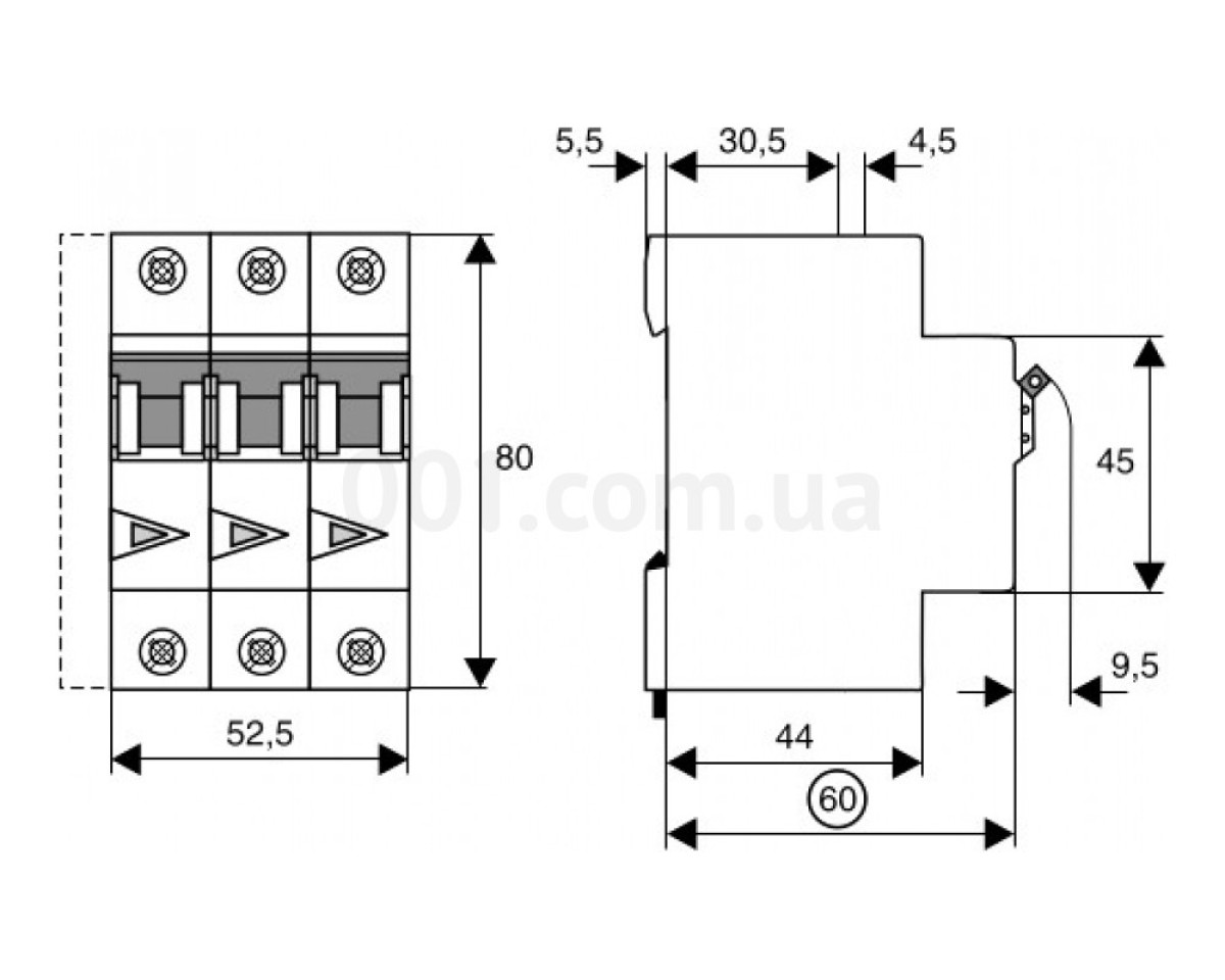 Автоматический выключатель PL7-C16/3 3P 16 А х-ка C, Eaton (Moeller) 98_78.jpg - фото 2