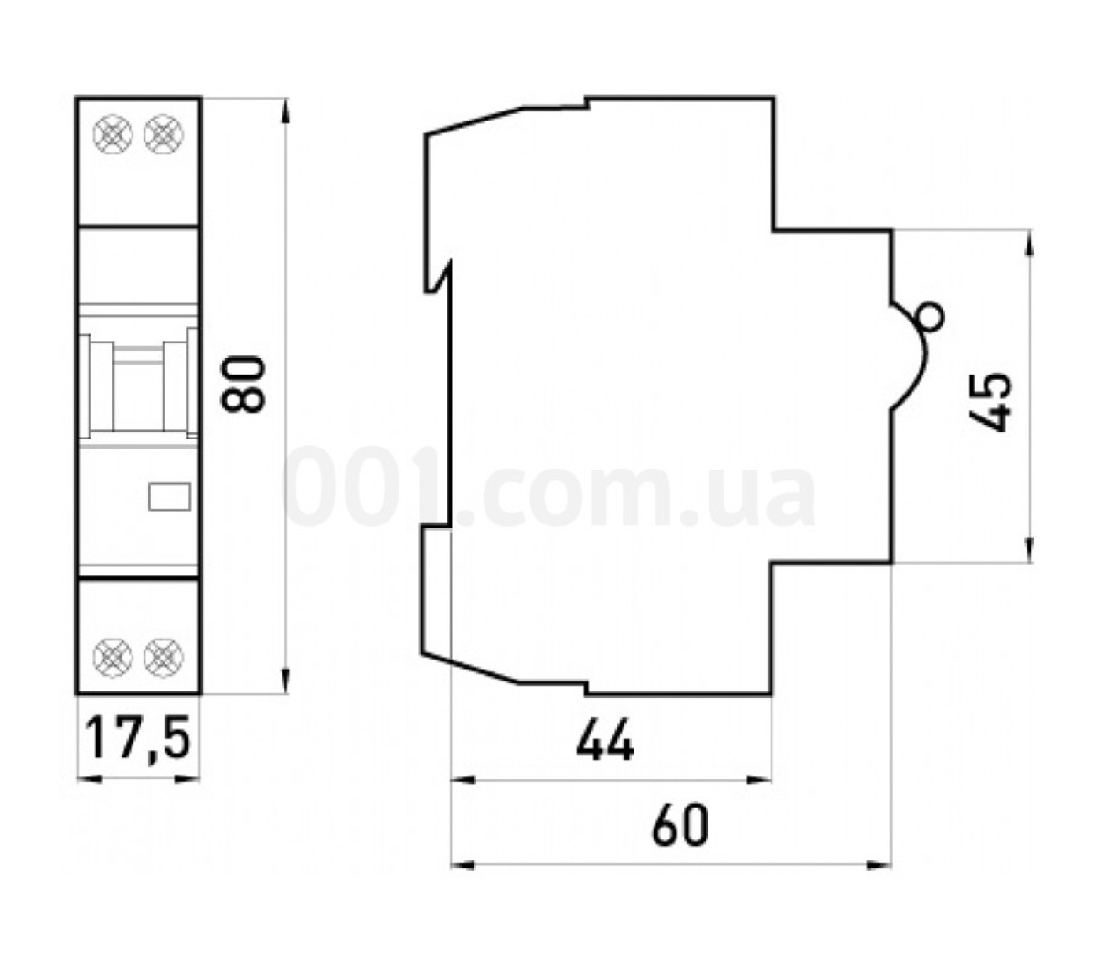 Автоматический выключатель e.industrial.mcb.60.1N.C32.thin, 1P+N 32 А характеристика C, E.NEXT 98_87.jpg - фото 2