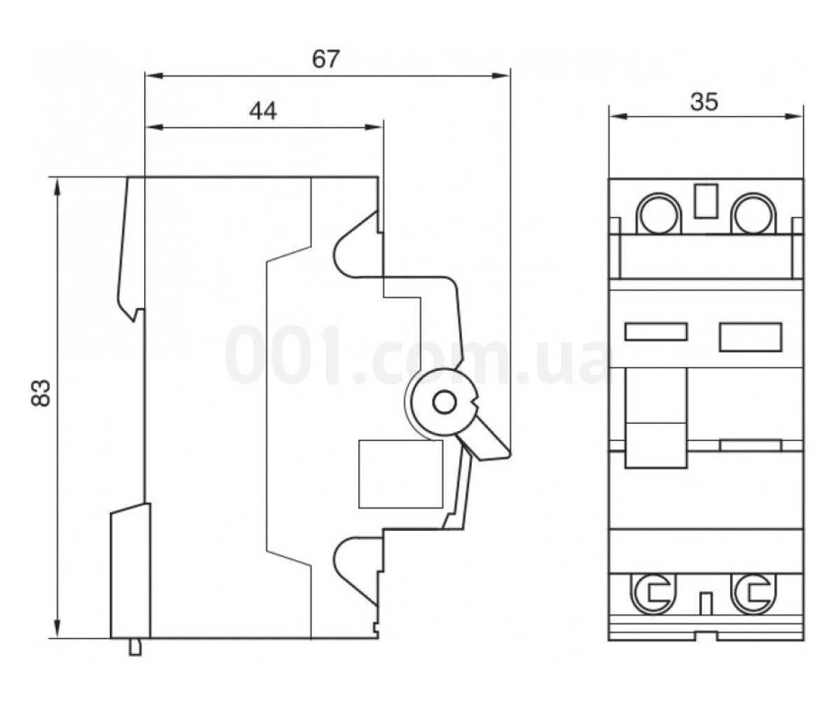 Устройство защитного отключения (УЗО) CD226J 2P 25A 30mA тип AC, Hager 98_83.jpg - фото 2