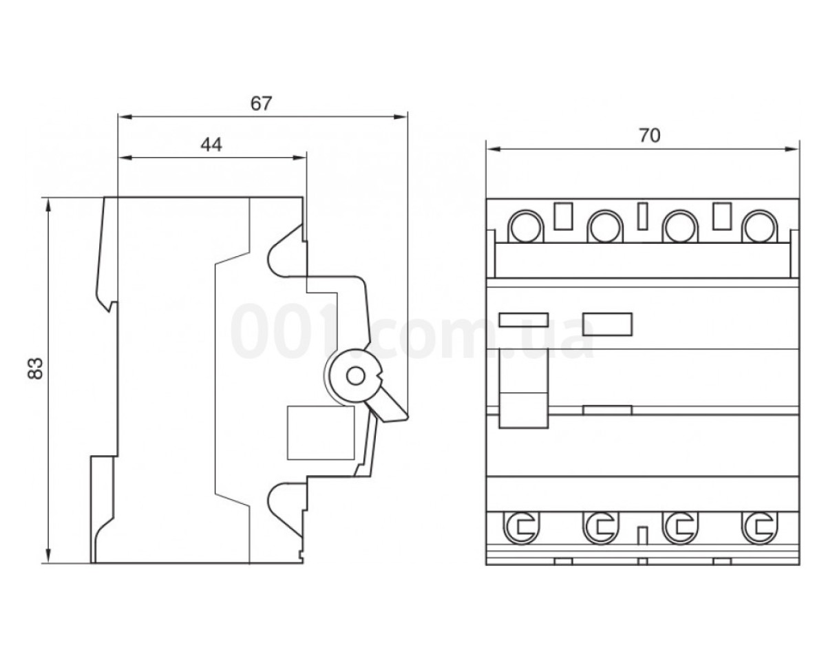 Устройство защитного отключения (УЗО) CD441J 4P 40A 30mA тип AC, Hager 98_78.jpg - фото 2