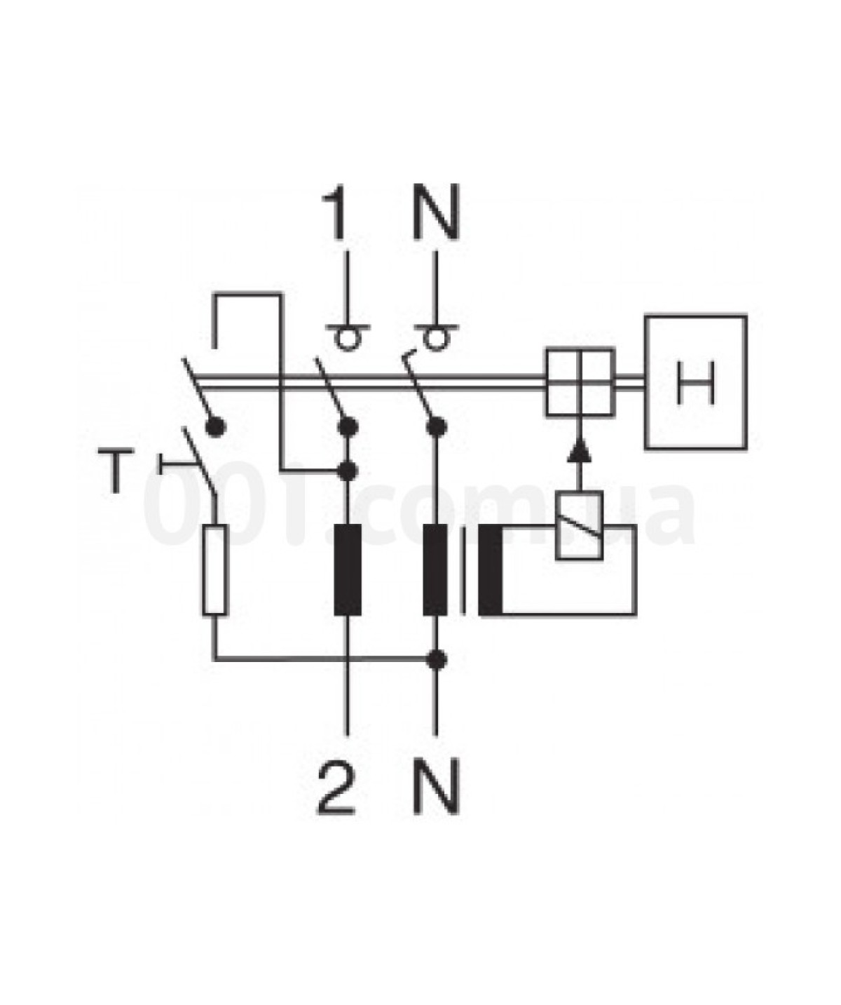 Пристрій захисного відключення (ПЗВ) PF6-63/2/003 2P 63 А 30 мА тип AC, Eaton (Moeller) 98_117.jpg - фото 3