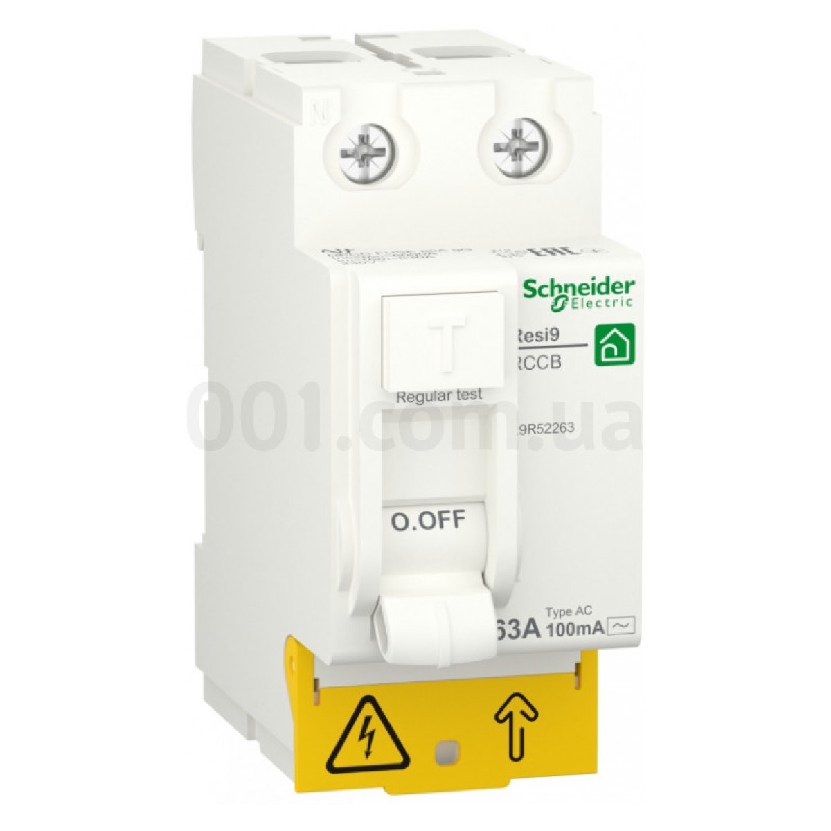 Диференційний вимикач (ПЗВ) RESI9 2P 63A 100mA тип AC, Schneider Electric 256_256.jpg