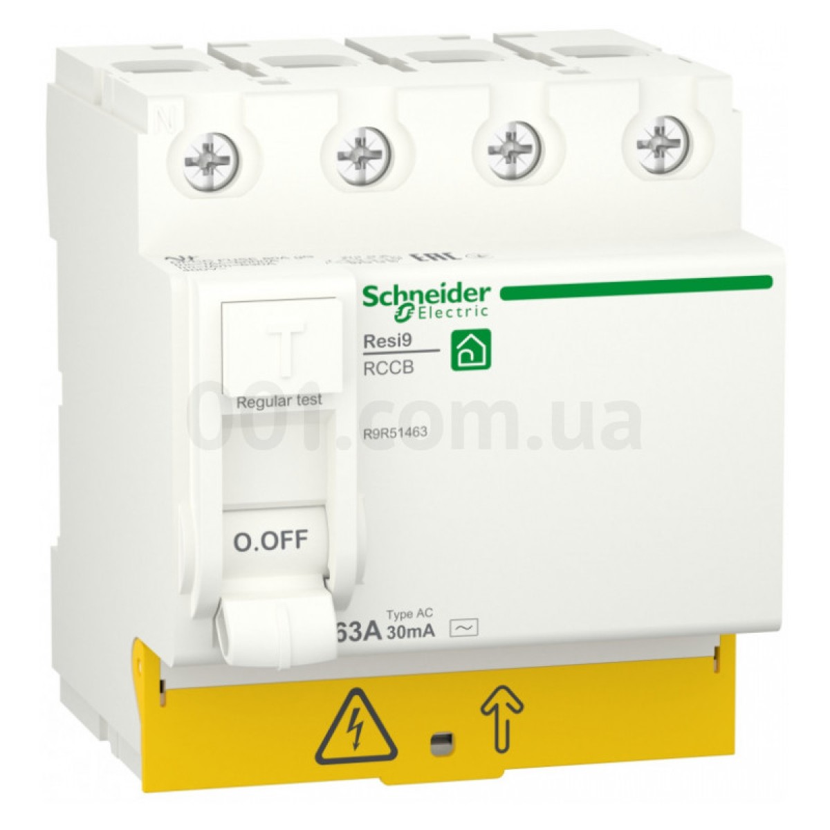 Диференційний вимикач (ПЗВ) RESI9 4P 63A 30mA тип AC, Schneider Electric 256_256.jpg