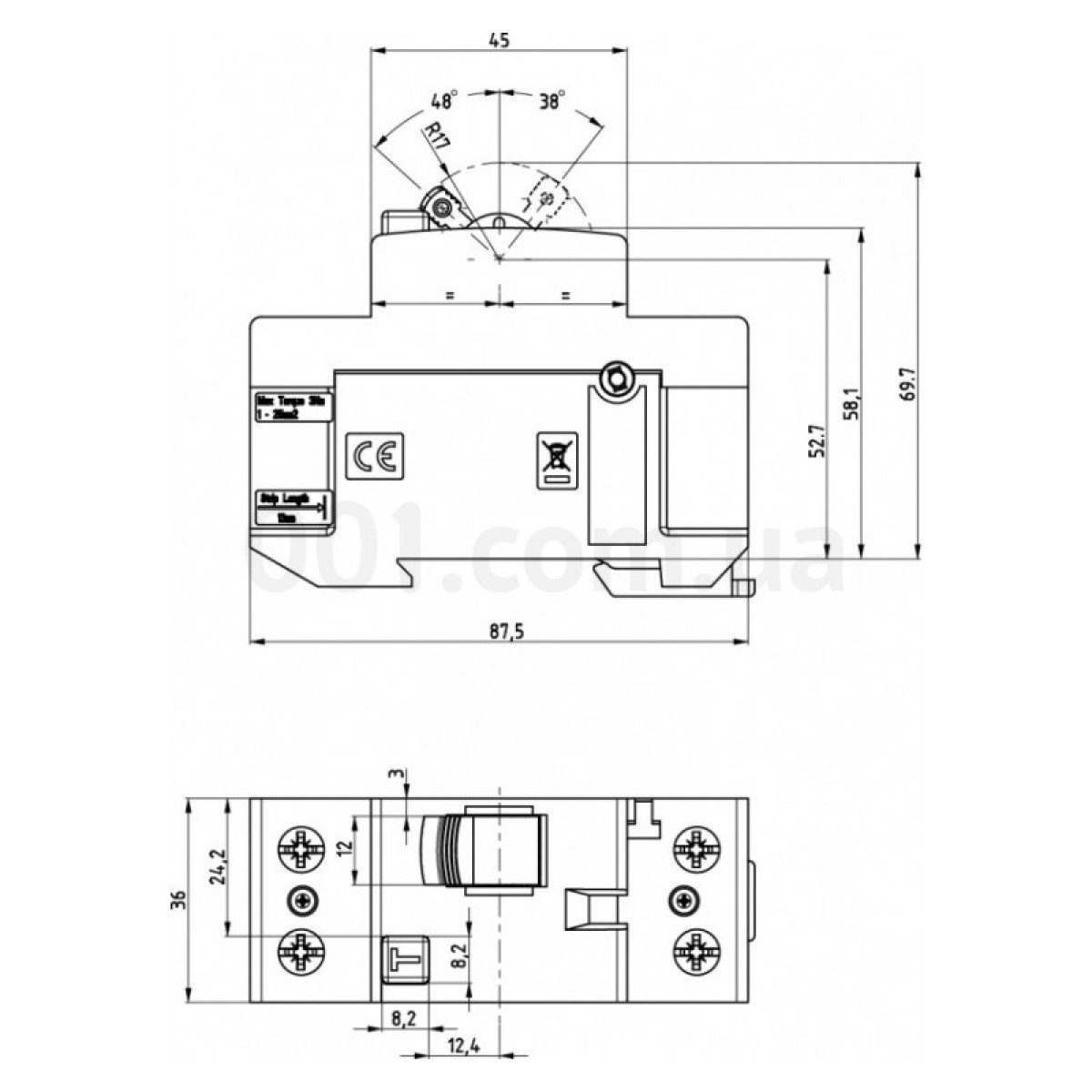 Дифференциальное реле (УЗО) EFI6-P2 2p 40А/0,03А тип AC (6кА), ETI 98_98.jpg - фото 2