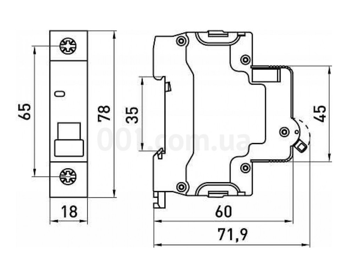 Модульный автоматический выключатель e.mcb.stand.60.1.B63 1р 63А B 6кА, E.NEXT 98_78.jpg - фото 7