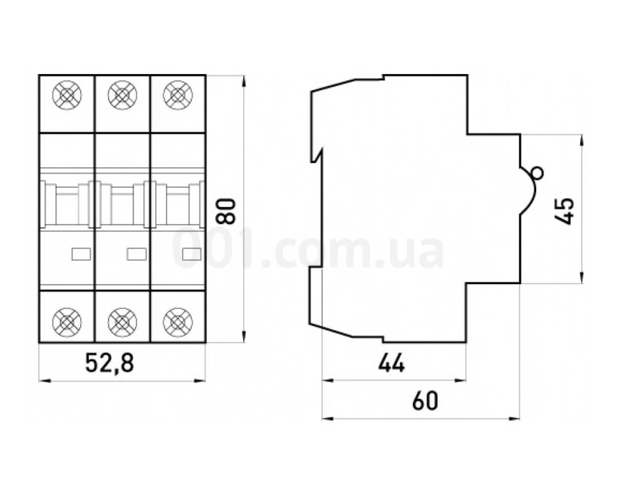 Автоматичний вимикач e.industrial.mcb.100.3.D.6, 3P 6 А характеристика D, E.NEXT 98_78.jpg - фото 2