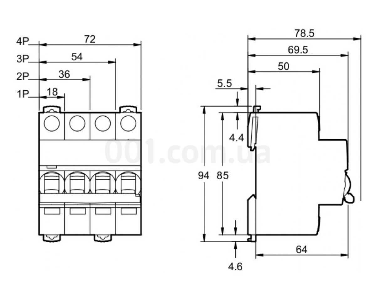 Автоматический выключатель iK60N 3P 63 А хар-ка C, Schneider Electric 98_78.jpg - фото 2