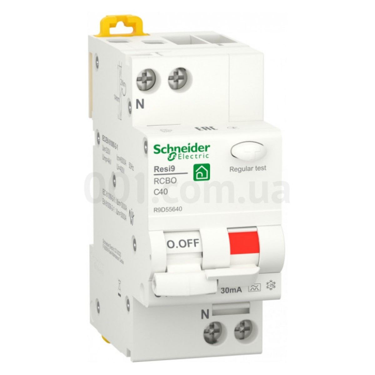 Диференційний автоматичний вимикач RESI9 6кА 1P+N 40A хар-ка C 30мА тип А, Schneider Electric 98_98.jpg - фото 1