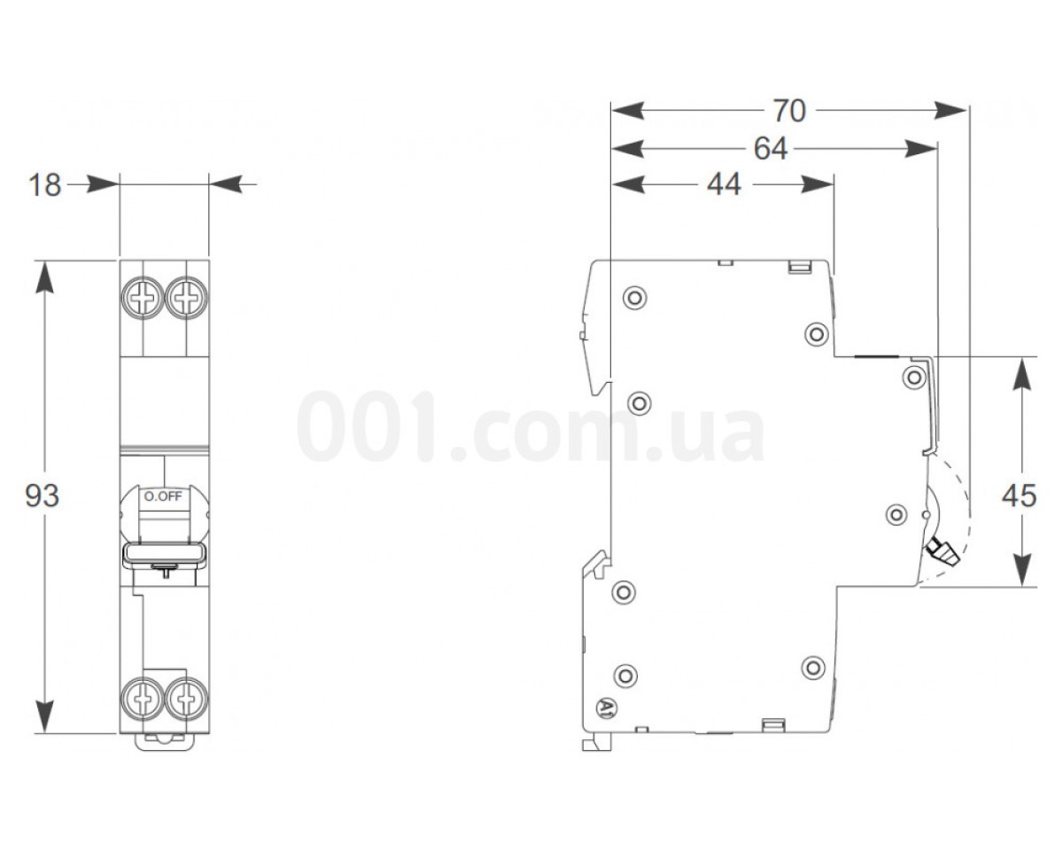 Диференційний автоматичний вимикач RESI9 6кА 1M 1P+N 16A хар-ка C 30мА тип АC, Schneider Electric 98_78.jpg - фото 2