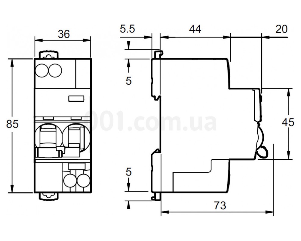 Диференційний автоматичний вимикач iDPN N VIGI 1P+N 16A 10мA (х-ка B) тип A, Schneider Electric 98_78.jpg - фото 2